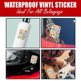 SUNHADO Walking by Faith Tripping Constantly Sticker, Jesus Inspirational Stickers, Bible Verse Floral Cross Decals, Christian Gifts Decoration for Laptops, Phones, Water Bottles, Car, Window