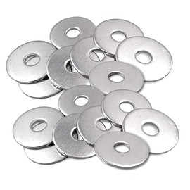 M5 Washers 50pcs M5 X 15mm Flat Penny Washers 304 Stainless Steel Large OD Flat Repair Washer Plain Round Chrome Washers for Screws & Bolts (M5X15mm)