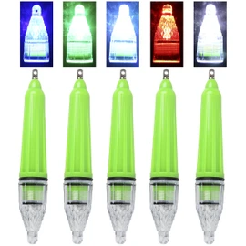 FUSIGO Underwater Fishing Light LED Deep Drop Fishing Light Waterproof Blinking Light Attractants Fishing Lamp Tools for Attracting Bait Lures 4.7in 6.7in