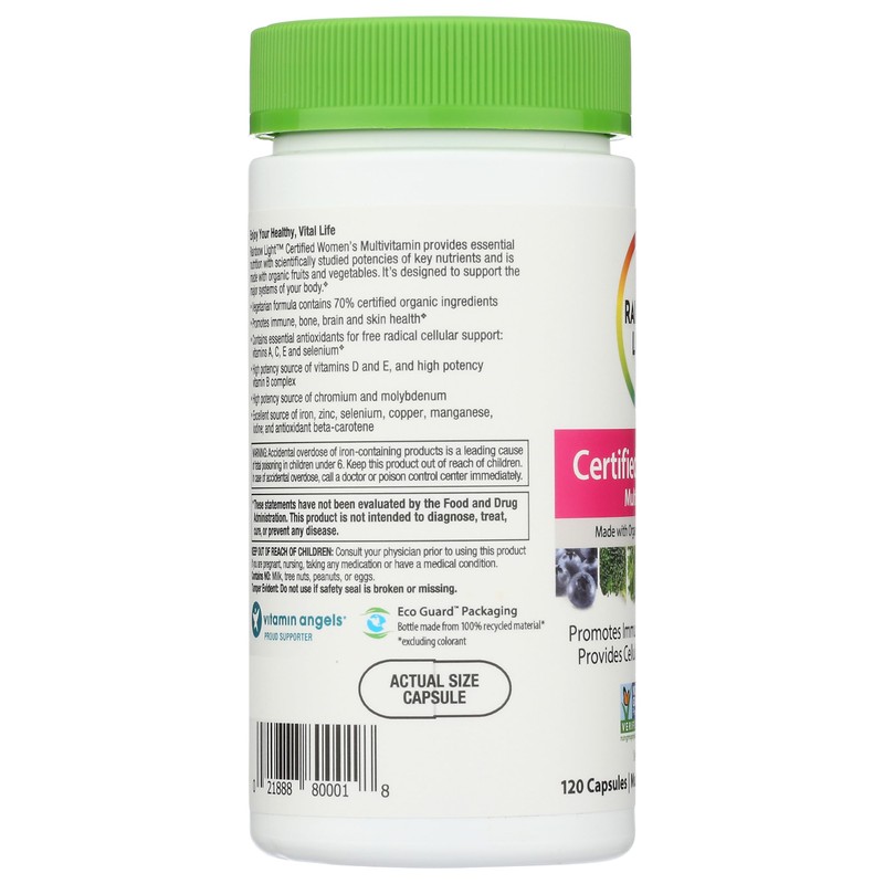 Rainbow Light Rainbow Light Women's Organic Multi, 120-Capsules