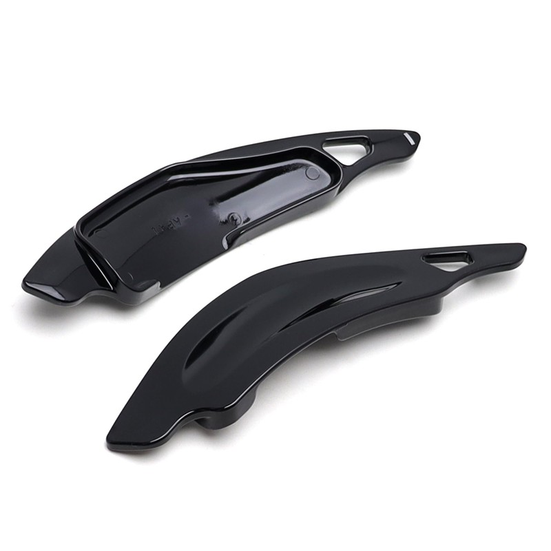 iJDMTOY Gloss Black Finish Larger Paddle Shifter Extensions Compatible with