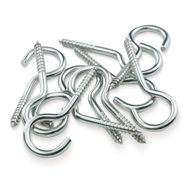MeHurr Screw Hooks Small Stainless Steel Pack of 10, Hooks