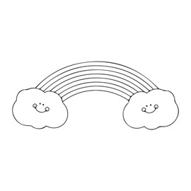 Children Lovely Adventure Wall Decal Decoration Cute Rainbow Happy Smiling Clouds Fun Adorale Lasts Years and Easily Removable - Size: 30 in(W) x 12 in(H)