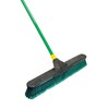 Quickie Bulldozer 24-Inch Multi-Surface Push Broom, 60" Wood Handle, Green,