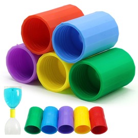 10 Pieces Experiment Tool Bottle Connector, Tornado Tube Bottle Connector Vortex Connector for Tornado Making Scientific Experiment Test Education (5 colors)