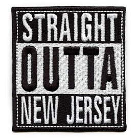 Straight Outta New Jersey Patch Embroidered Iron On