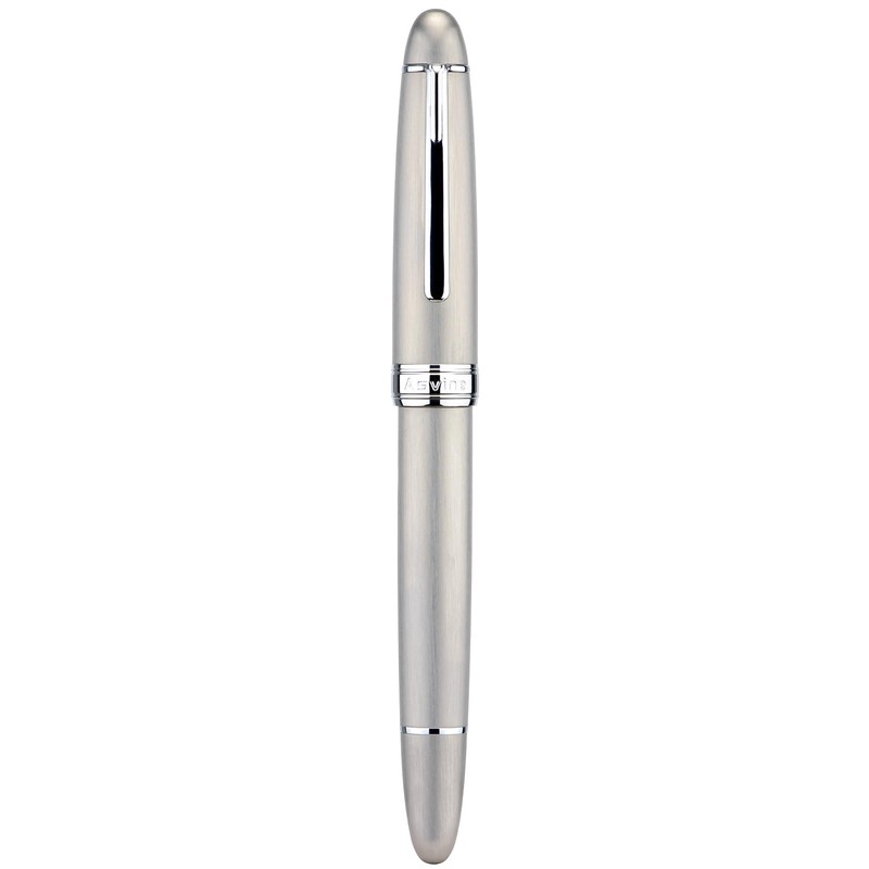 Asvine J16 Brushed Titanium Fountain Pen Jowo Medium Nib Piston