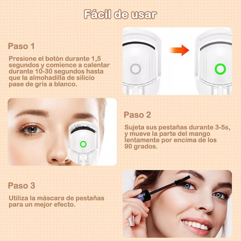 Amazing Rizador De Pestañas Eléctrico Térmico Enchinador De Pestañas