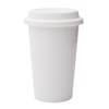 UDMG Reusable Double Wall Insulated White Ceramic Travel Coffee Cup