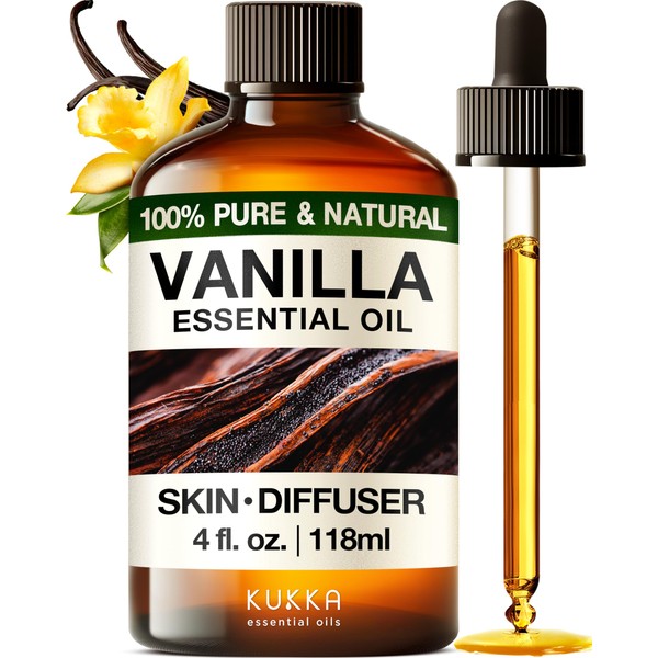 KUKKA essential oils Vanilla Essential Oil for Diffuser & Tea