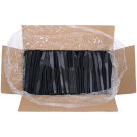Daxwell Plastic Knives, Medium Heavyweight Polypropylene (PP), Black, A10003376 (Case of 1,000)