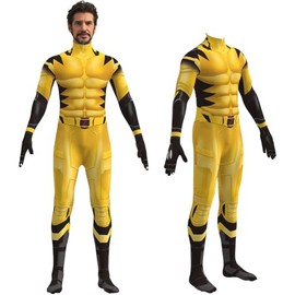 ENiORUI Men's Superhero Costume Cosplay Bodysuit 3D Superhero Zentai Jumpsuit Outfit(140)