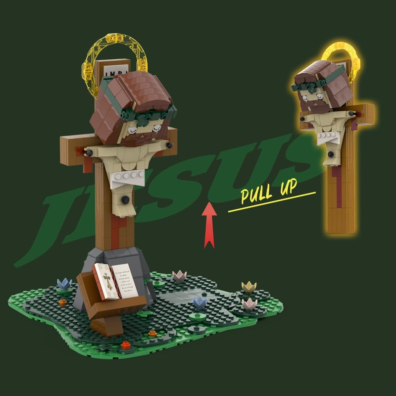 HONLANCH Jesus Cross Building Blocks Set,532PCS Jesus Crucifixion Building Block