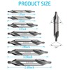 YUENTOEN 7Pcs Center Drill Bit Set, High Speed Steel 60-Degree