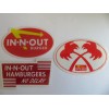 In-N-Out Burger Three (3) Magnets, Oval, Crossed Palm Trees &