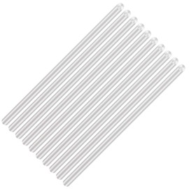 LAVMHAB 6063 Aluminum Round Rods 4mm x 100mm, Solid Shaft Rods Bar for DIY Crafts Models (10pcs)