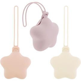 Estuche Organizador para Chupetes (3 Piezas) - Funda Portátil de Silicona Suave, Estrella Antideslizante | Protector Higiénico Antibacteriano, Ideal para Viaje, Bebés y Recién Nacidos