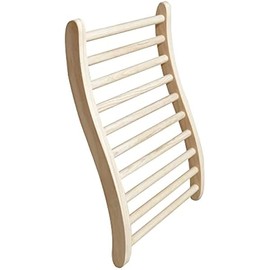 Sauna Backrest Infrared Natural Wooden Hemlock, S-Shape Support, 17"(W) x 20.5"(H)
