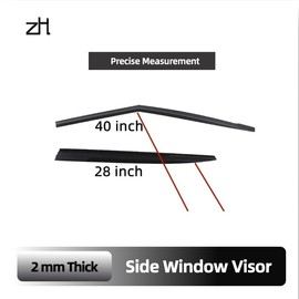 Fit for Kia Seltos 2021 2022 2023 2024 Acrylic Front & Rear Window Vent Visors Set - Sun, Rain, and Vent Protection, 2mm-Thickened, Tape-On Outside-Mount 4-Piece Window Deflector Guard Kit