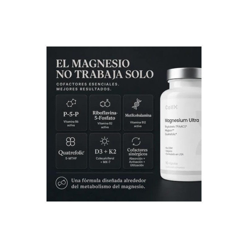 Cellx Magnesium Ultra 390 Magnesio Elemental Bisglicinato Traacs Magtein Gluconato