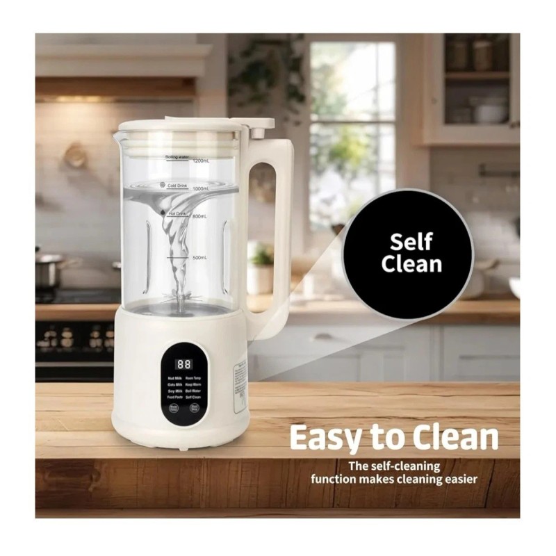 Dfjkjuu 8 in 1 Low Noise Nut Milk Maker. Multifunctiona