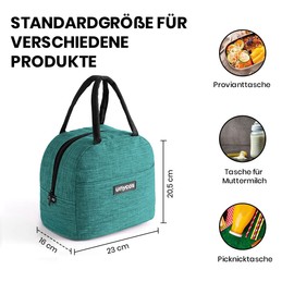 unycos Cooler Bag for Lunch, 7 L Thermal Bag with Insulating Layer, Thermal Bag, Insulated Cooler Bag, Lightweight, Portable