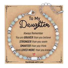 Graduation Gifts for Daughter from Mom, Daughter Bracelet Tween Teenage Teen Girls Jewelry 8 12 14 13 15 16 Year Old Birthday Gift Ideas Confirmation Easter Kids Stocking Stuffers Mothers Day