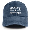Worlds Best Dad Hat Cotton Adjustable Dad Baseball Cap Fathers