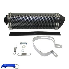 TC-Motor 38mm Silence Exhaust Muffler With Removable Silencer Clamp For 125cc 140cc 150cc 160cc Pit Dirt Bike ATV Quad Motorcycle Motocross XR CRF KLX SSR Stomp Thumpstar