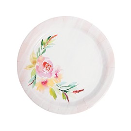 Fun Express Garden Party Pastel Floral Paper Dinner Plates - Disposable Party Plates for Weddings, Birthdays, Tea Parties, Baby Showers - Elegant Dinnerware & Tableware - 8 Pieces