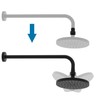 Hibbent Adjustable Metal Shower Head Swivel Ball Joint Adapter, Solid