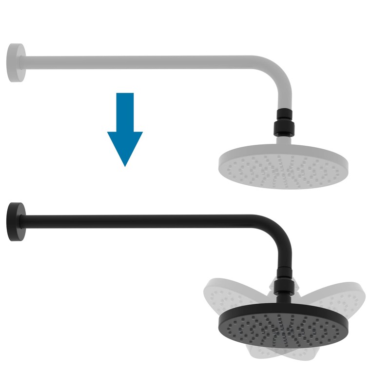 Hibbent Adjustable Metal Shower Head Swivel Ball Joint Adapter, Solid