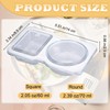 iaredon 15 PCS Reusable Snack Containers, Condiment Container With Lids,