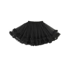 GroYolan Tutu Skirts for Girls 3 Layered Tulle Ruffle Skirt for Toddler Baby Kids Dance Birthday Party Costumes 1-10 Years Black