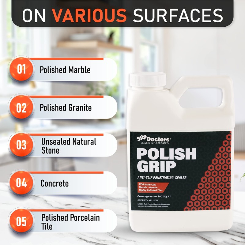 SlipDoctors Polish Grip Non-Slip Floor Coating and Sealant for Highly