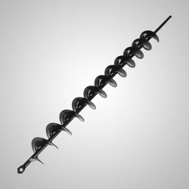 2in Wide 24in Long Metal Earth Auger Drill Bit, Steel Auger Bit DIY Auger with 3/8 Non-Slip Hex Drive for Planting Trees and Bedding, Gardening