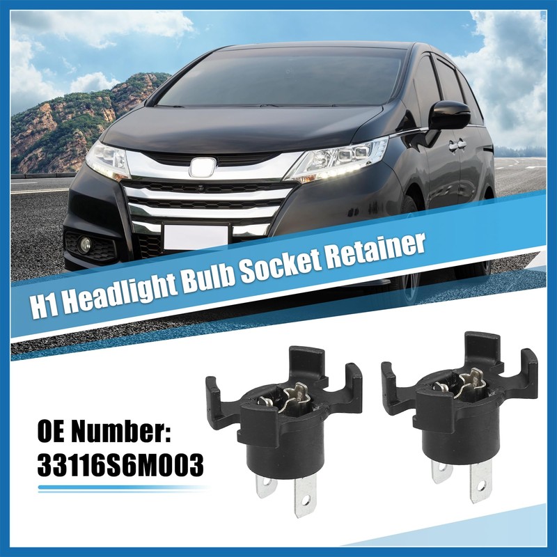 A ABSOPRO H1 Headlight Bulb Socket Holder Adapter for Honda