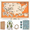 National Park Map Tracker, US National Parks Map, Wooden National