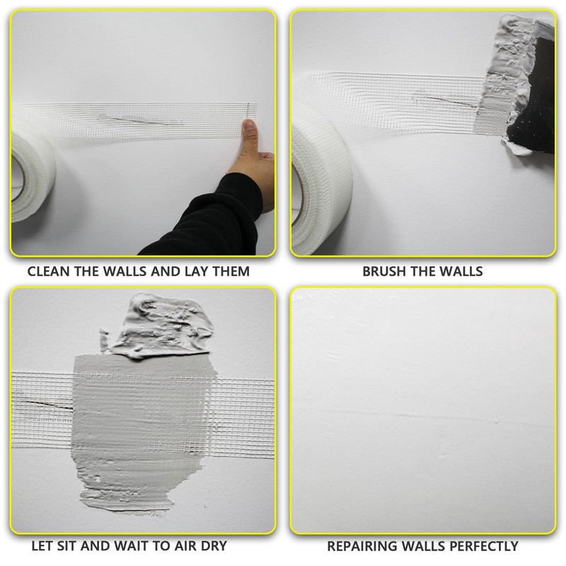 Hubaow 12" 100 Feet Drywall Joint Tape, Self-Adhesive Encrypted Fiberglass