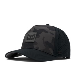 melin Odyssey Stacked Hydro, Black Camo, Men's Performance Snapback Hats, Water-Resistant Fitted Baseball Caps for Men & Women, Golf, Running, or Workout Hat, Medium-Large