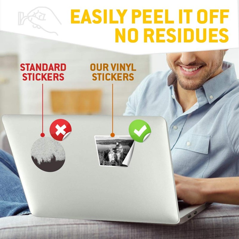 Rectangle Stickers(Set of 2) 7.5cm BW - Medieval Castle Niedzica