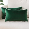 Sungeek Pack of 2 Decorative Cushion Covers Soft Velvet Pompoms