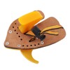Shooting Tabs Golden Gold and Black Leather Archery Finger Guard
