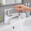 Rubinetto Miscelatore per Lavabo con Finitura Cromata Brillante | Kit