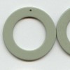 12 Vintage Aloe Green Acrylic 50mm. Round Flat Donut Disc