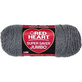 Coats & Clark Red Heart Super Saver Jumbo Yarn, Gray Heather by Coats Yarn