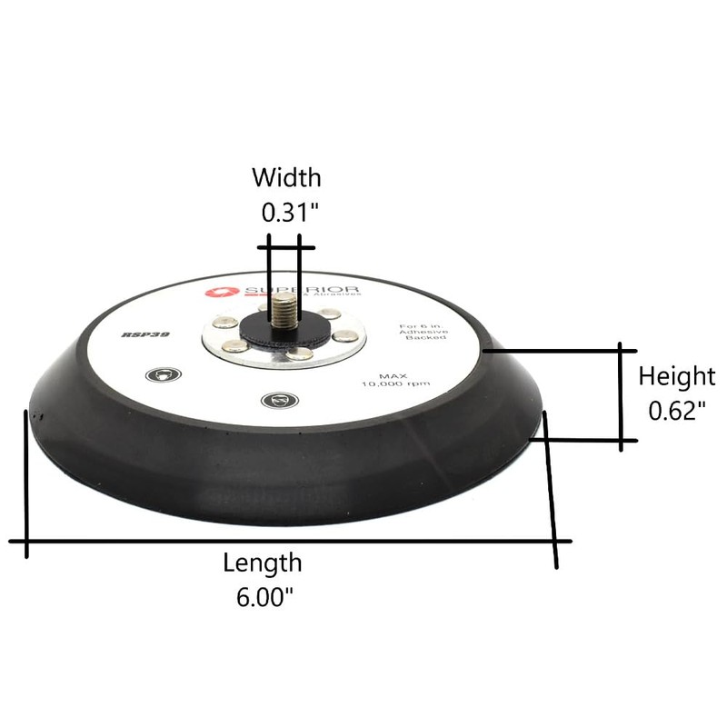 Superior Pads & Abrasives RSP33 5" Diameter - 5/16"-24 UNF