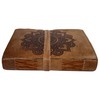 Purpledip Leather Journal 'Flower Of Life': Vintage Spiritual Design Diary