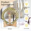 7th Anniversary Wedding Gifts Crystal Plate with Copper Leaf Wreath