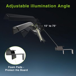 STASUN LED Dartboard Light, Foldable TOR135 Dartboard Lighting System for the Entire Board, Professional Dart Accessories with Adjustable Angle and Brightness, No Side Glare